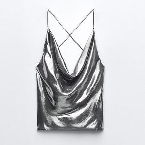 Zara Silver top NWOT